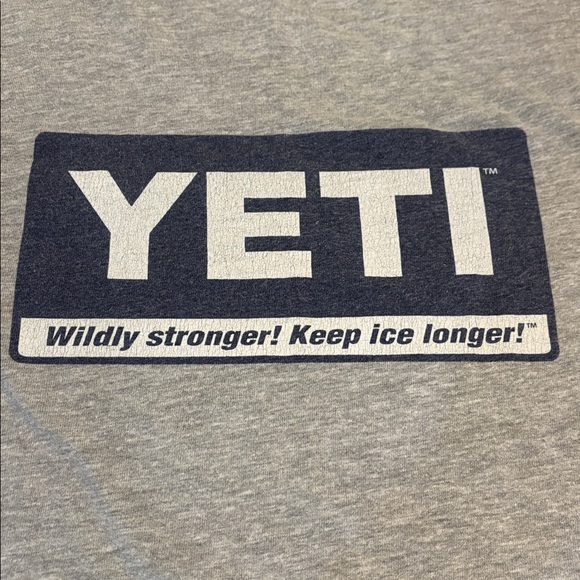 YETI Heather Gray Logo Tee - Picture 2 of 7